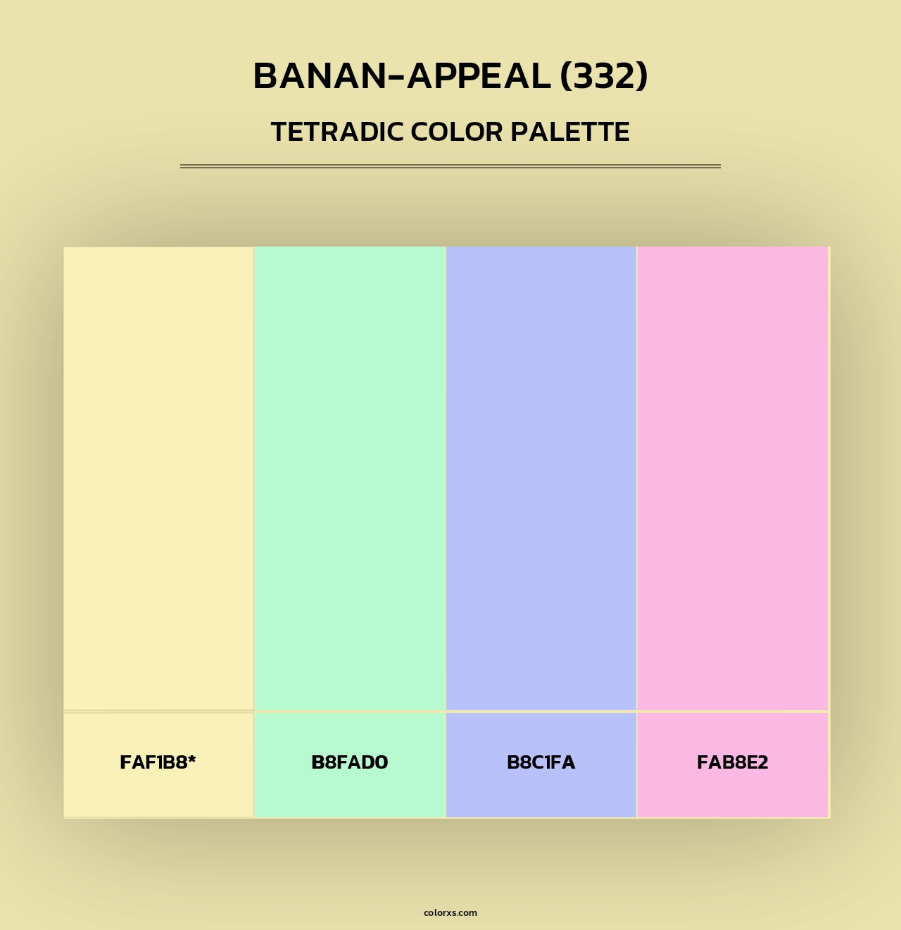 Banan-Appeal (332) - Tetradic Color Palette