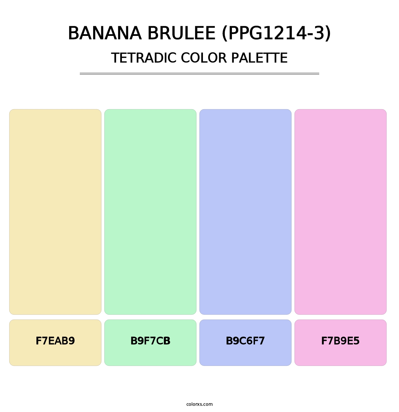 Banana Brulee (PPG1214-3) - Tetradic Color Palette