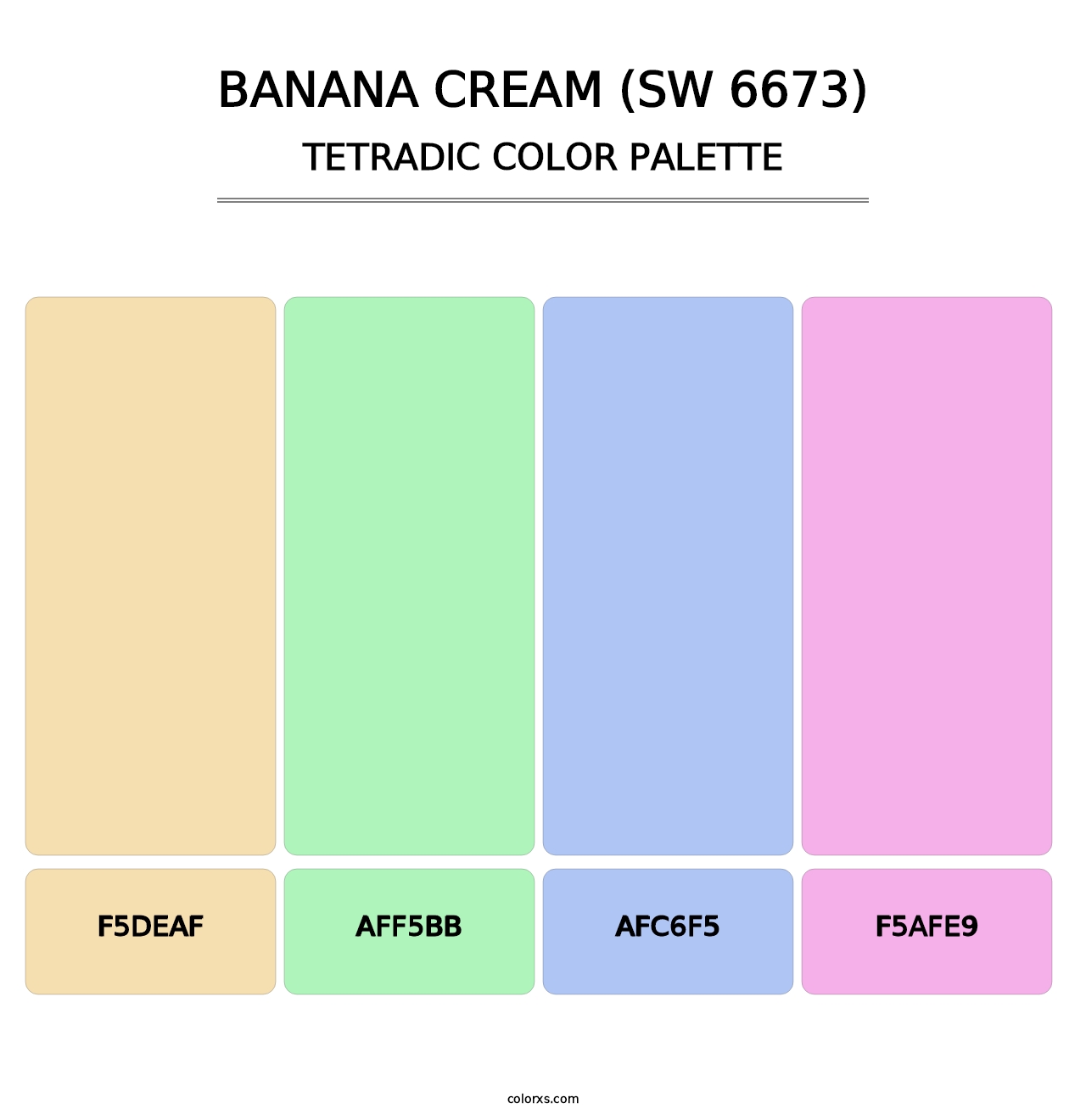 Banana Cream (SW 6673) - Tetradic Color Palette
