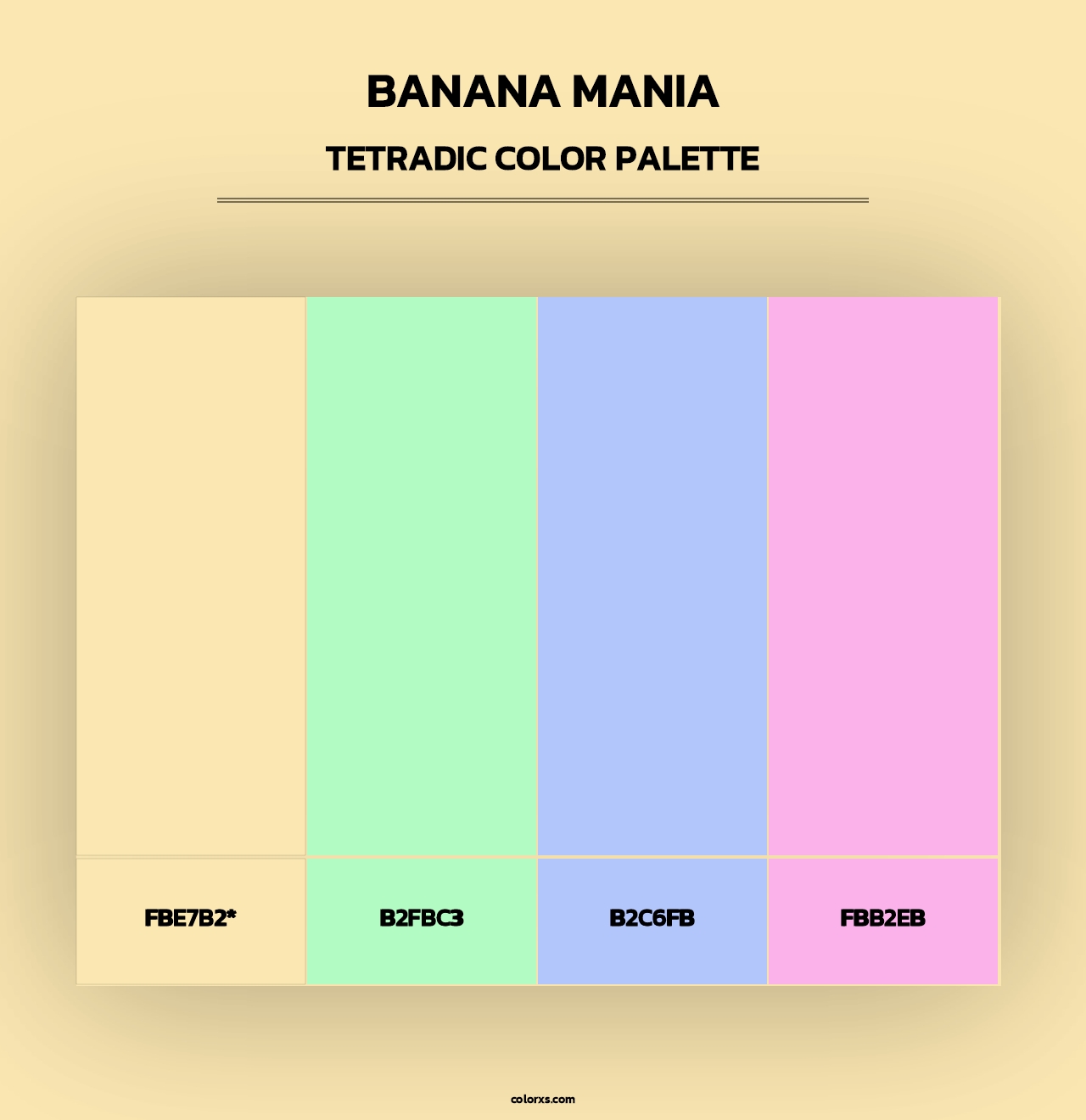 Banana Mania - Tetradic Color Palette