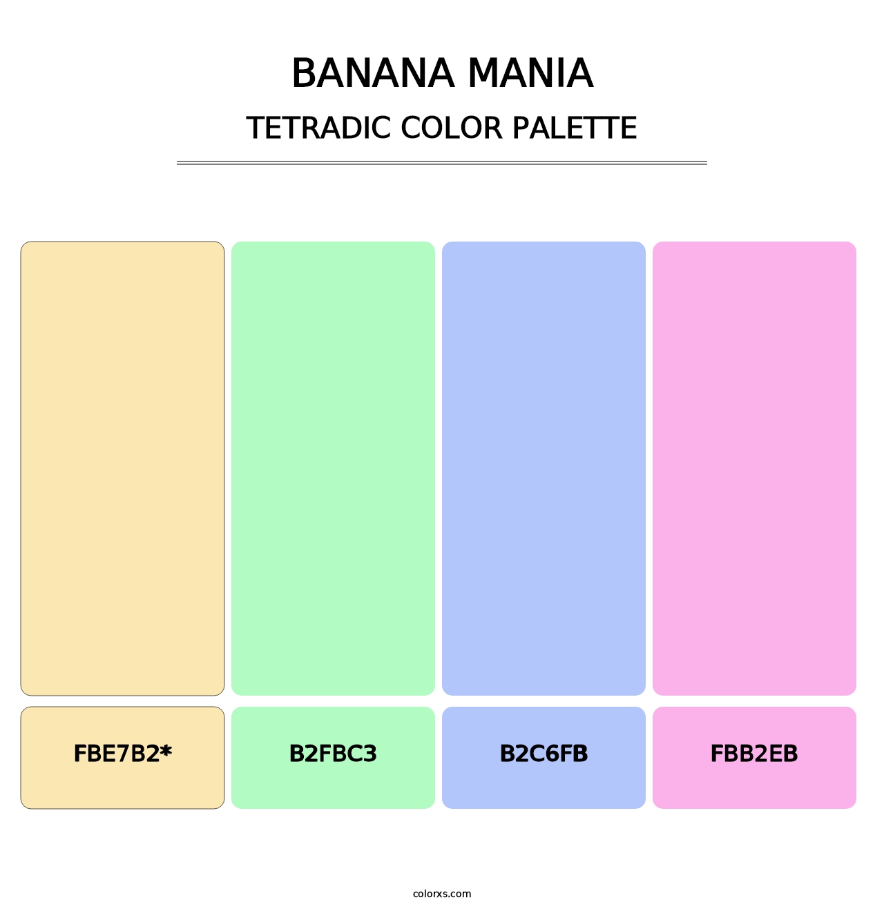Banana Mania - Tetradic Color Palette