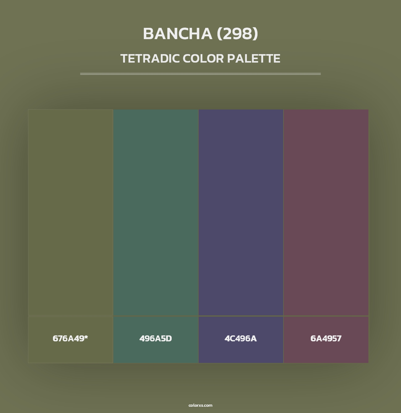 Bancha (298) - Tetradic Color Palette