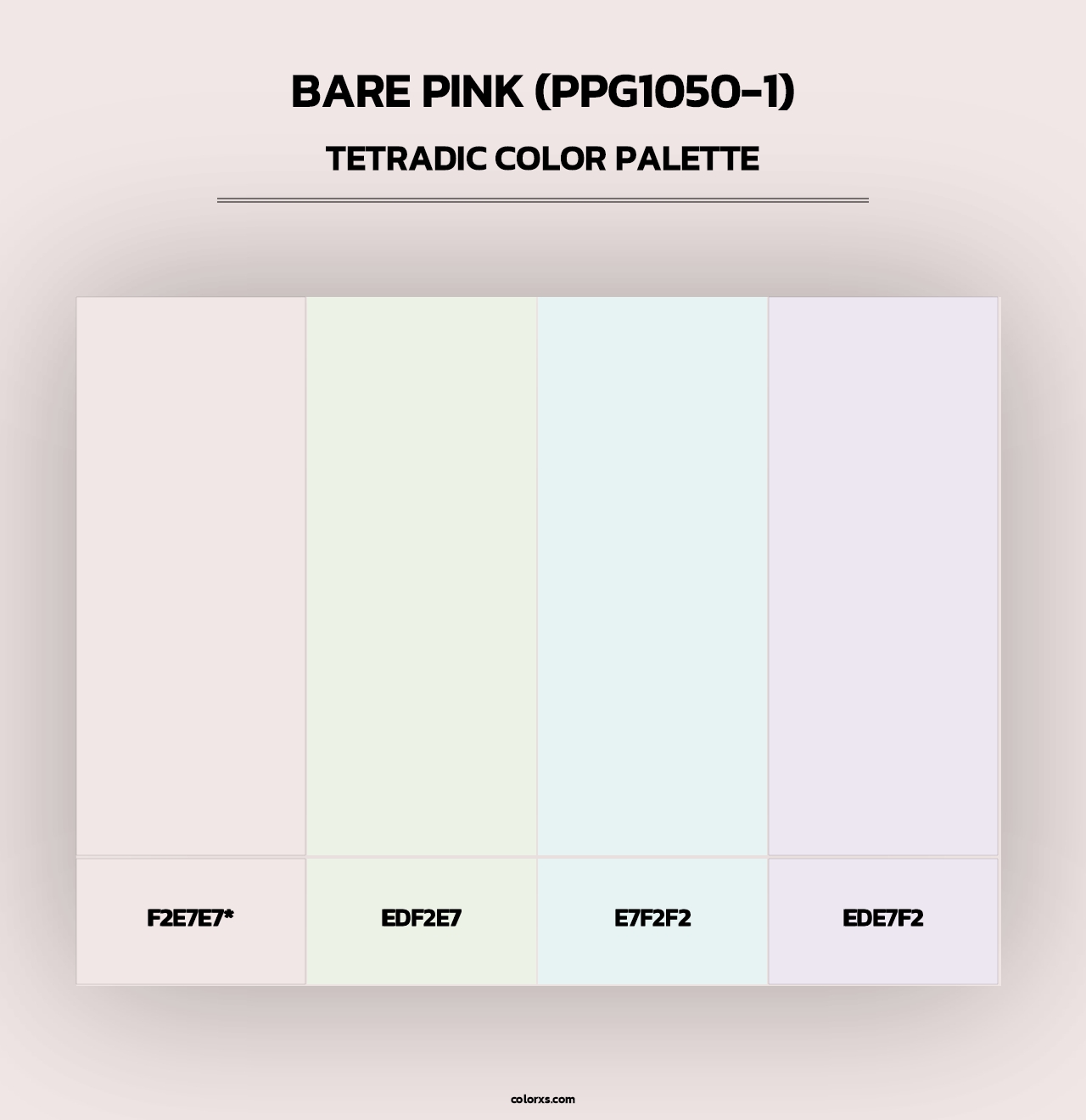 Bare Pink (PPG1050-1) - Tetradic Color Palette