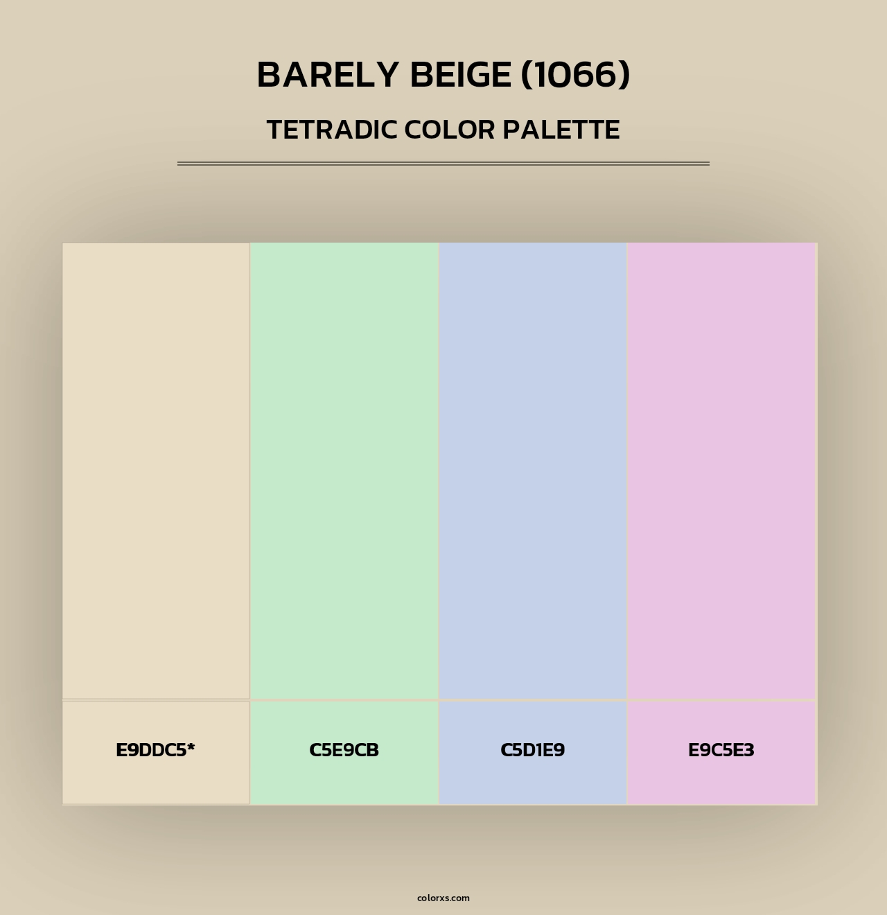 Barely Beige (1066) - Tetradic Color Palette