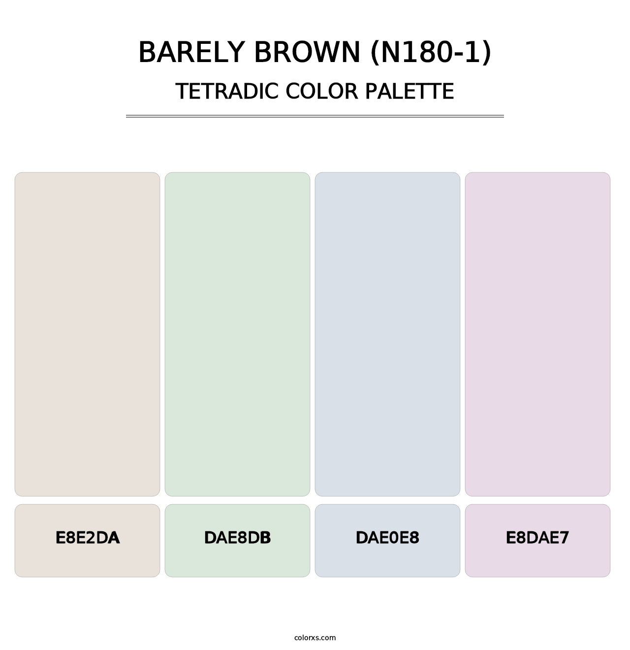 Barely Brown (N180-1) - Tetradic Color Palette