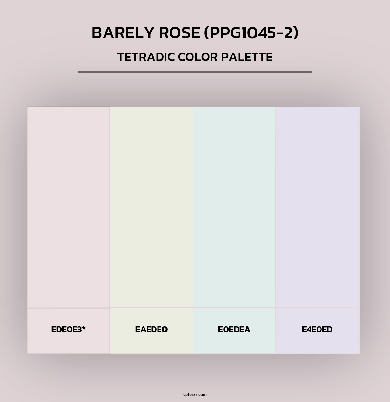 Barely Rose (PPG1045-2) - Tetradic Color Palette