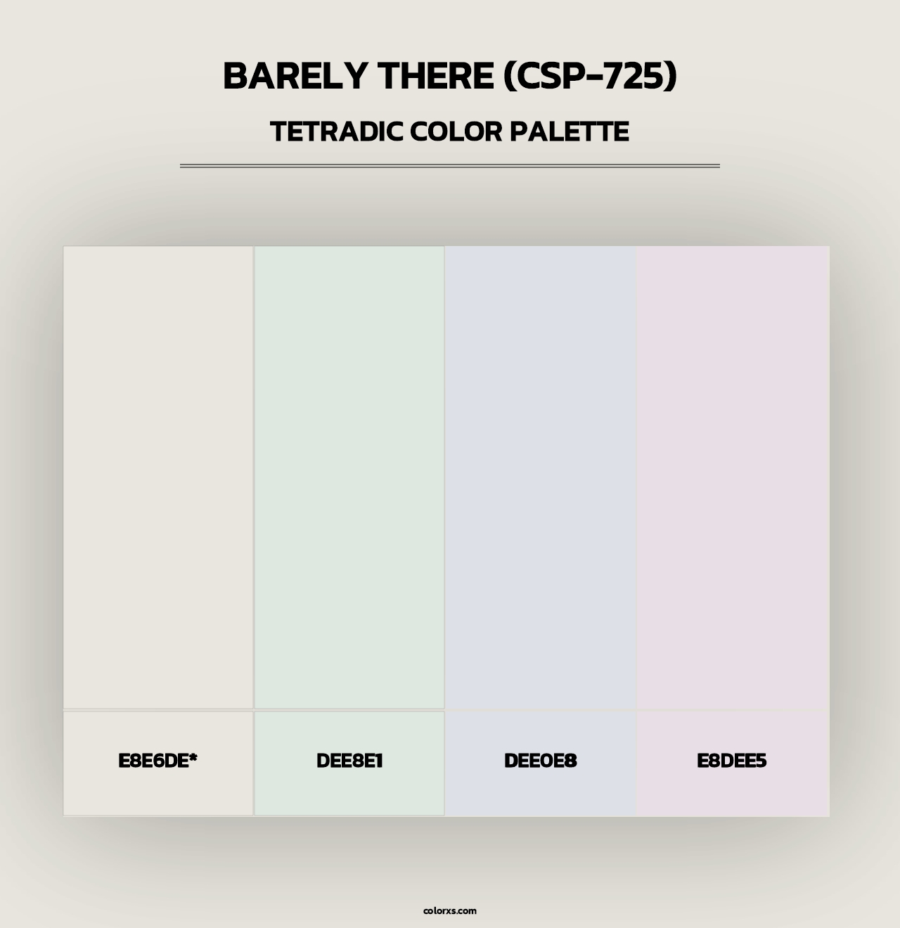 Barely There (CSP-725) - Tetradic Color Palette