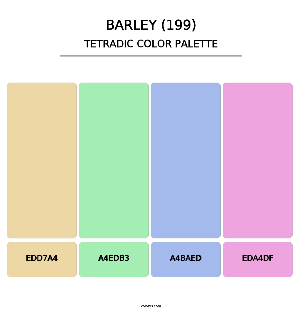 Barley (199) - Tetradic Color Palette
