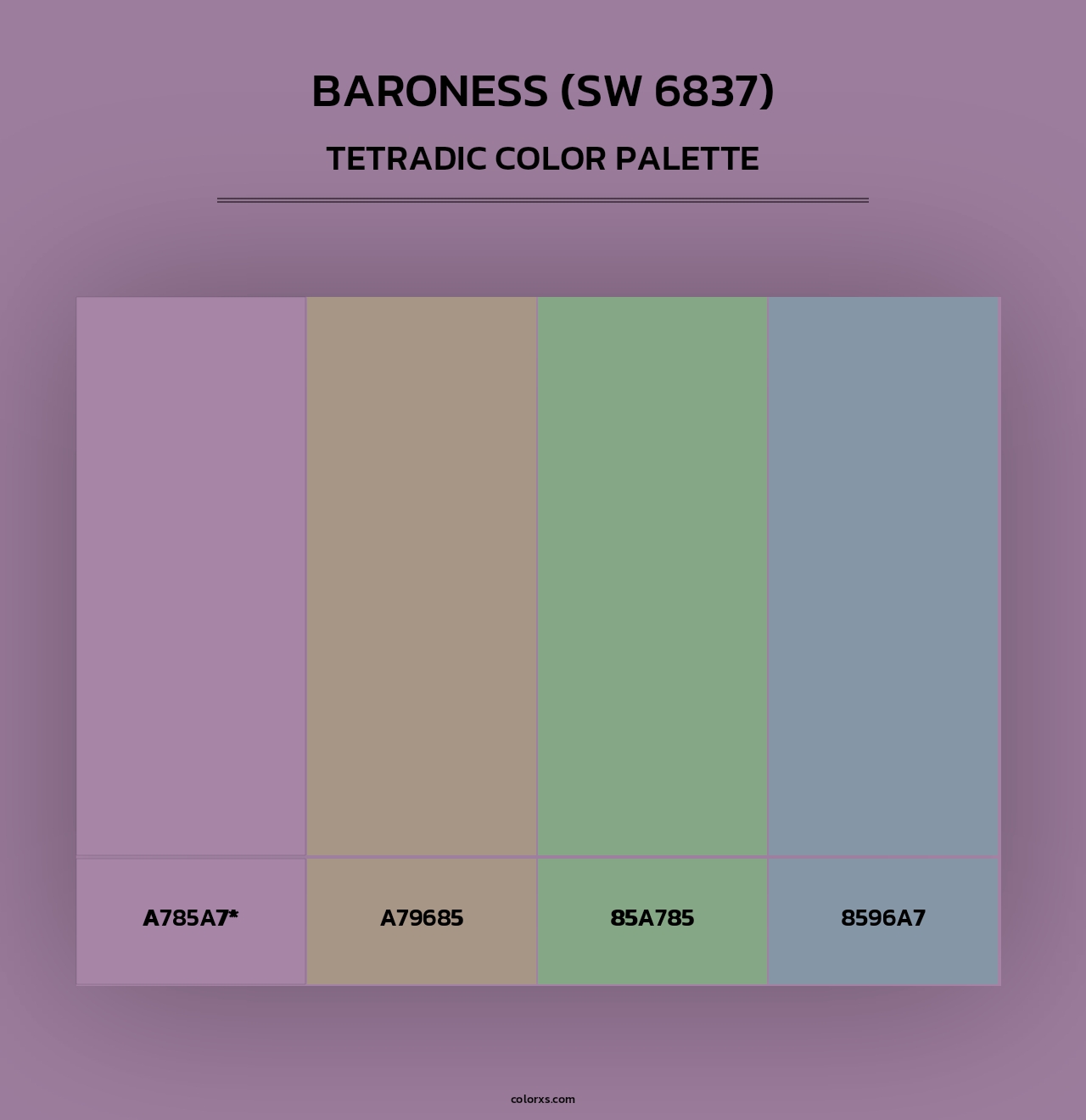 Baroness (SW 6837) - Tetradic Color Palette