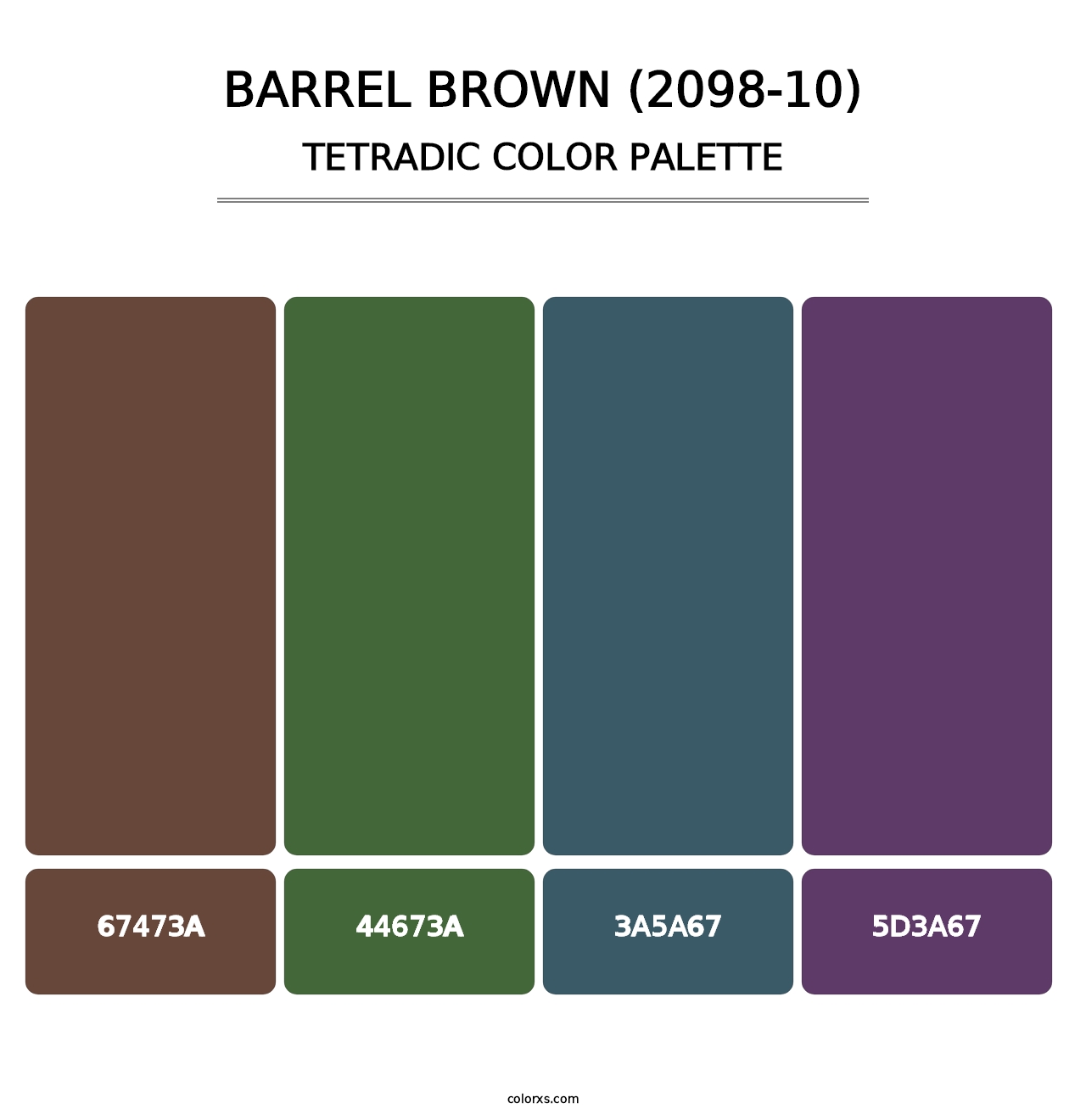 Barrel Brown (2098-10) - Tetradic Color Palette