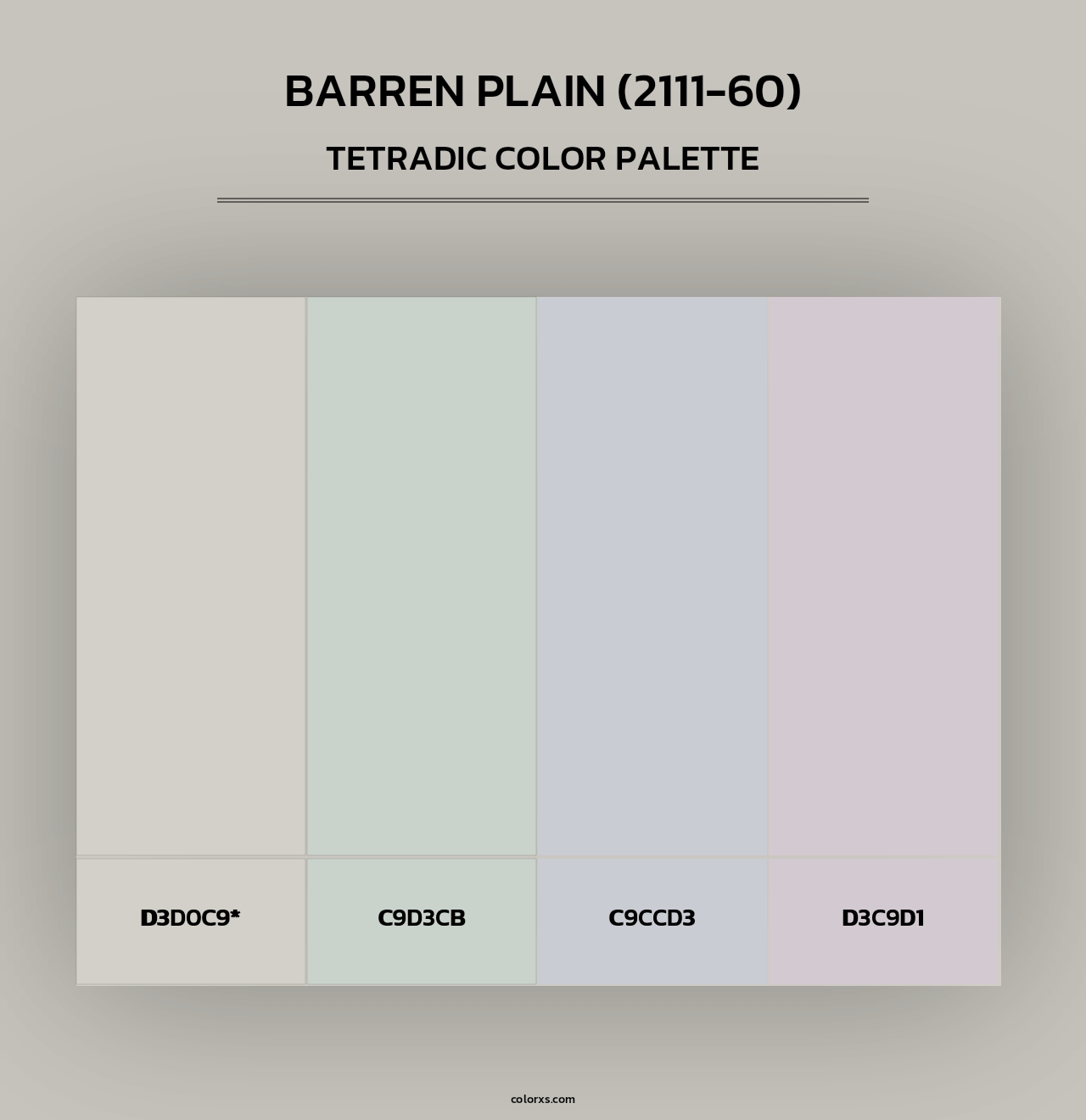 Barren Plain (2111-60) - Tetradic Color Palette