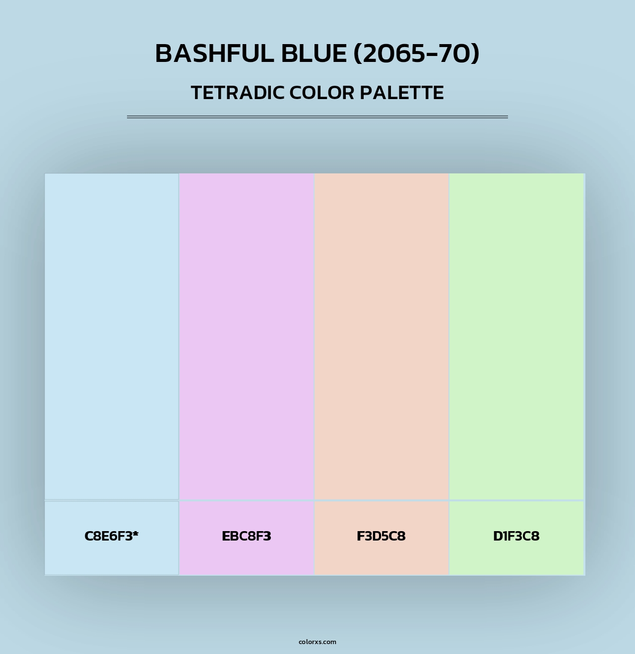 Bashful Blue (2065-70) - Tetradic Color Palette