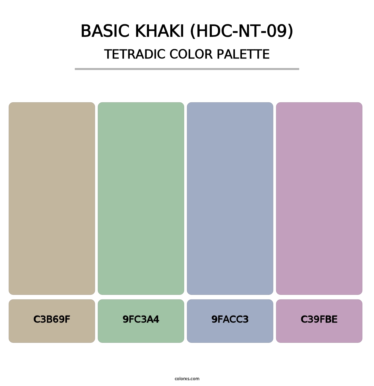 Basic Khaki (HDC-NT-09) - Tetradic Color Palette