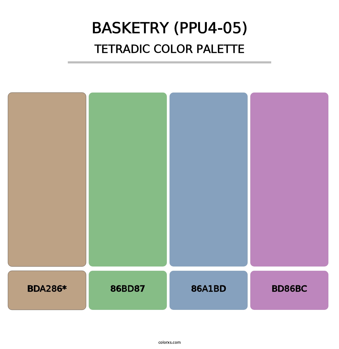 Basketry (PPU4-05) - Tetradic Color Palette