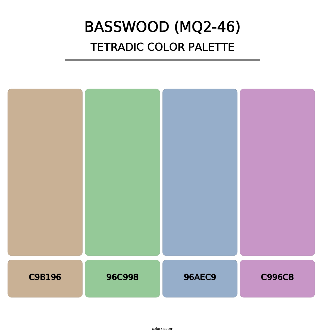 Basswood (MQ2-46) - Tetradic Color Palette