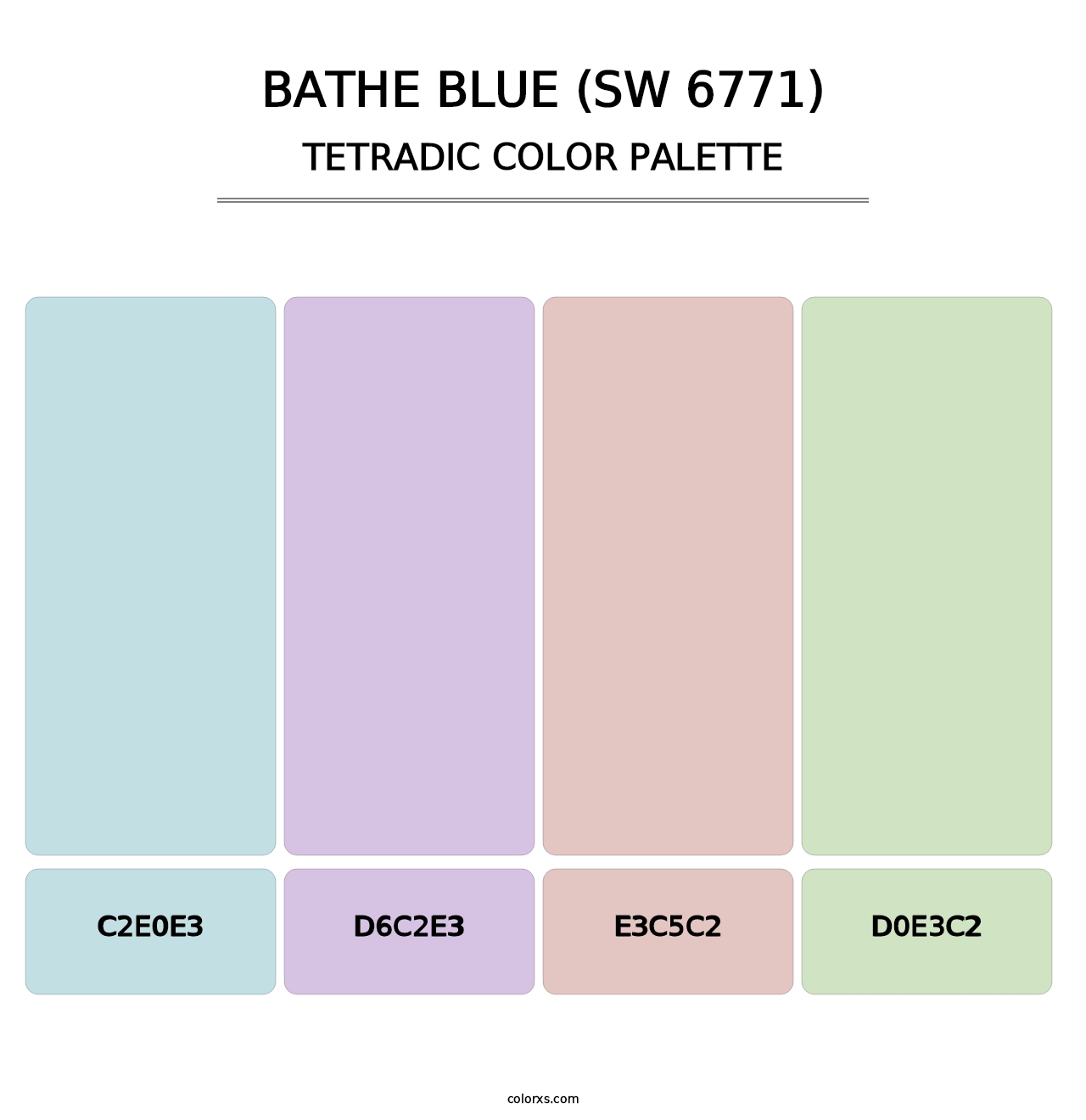 Bathe Blue (SW 6771) - Tetradic Color Palette