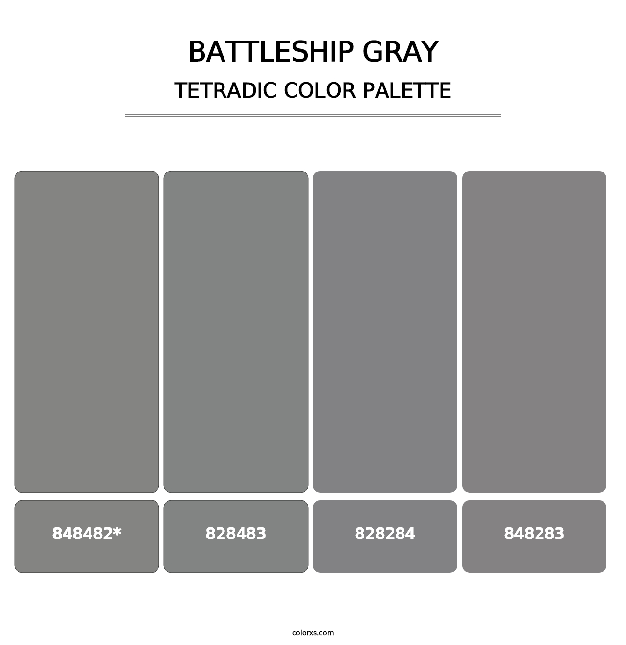 Battleship Gray - Tetradic Color Palette