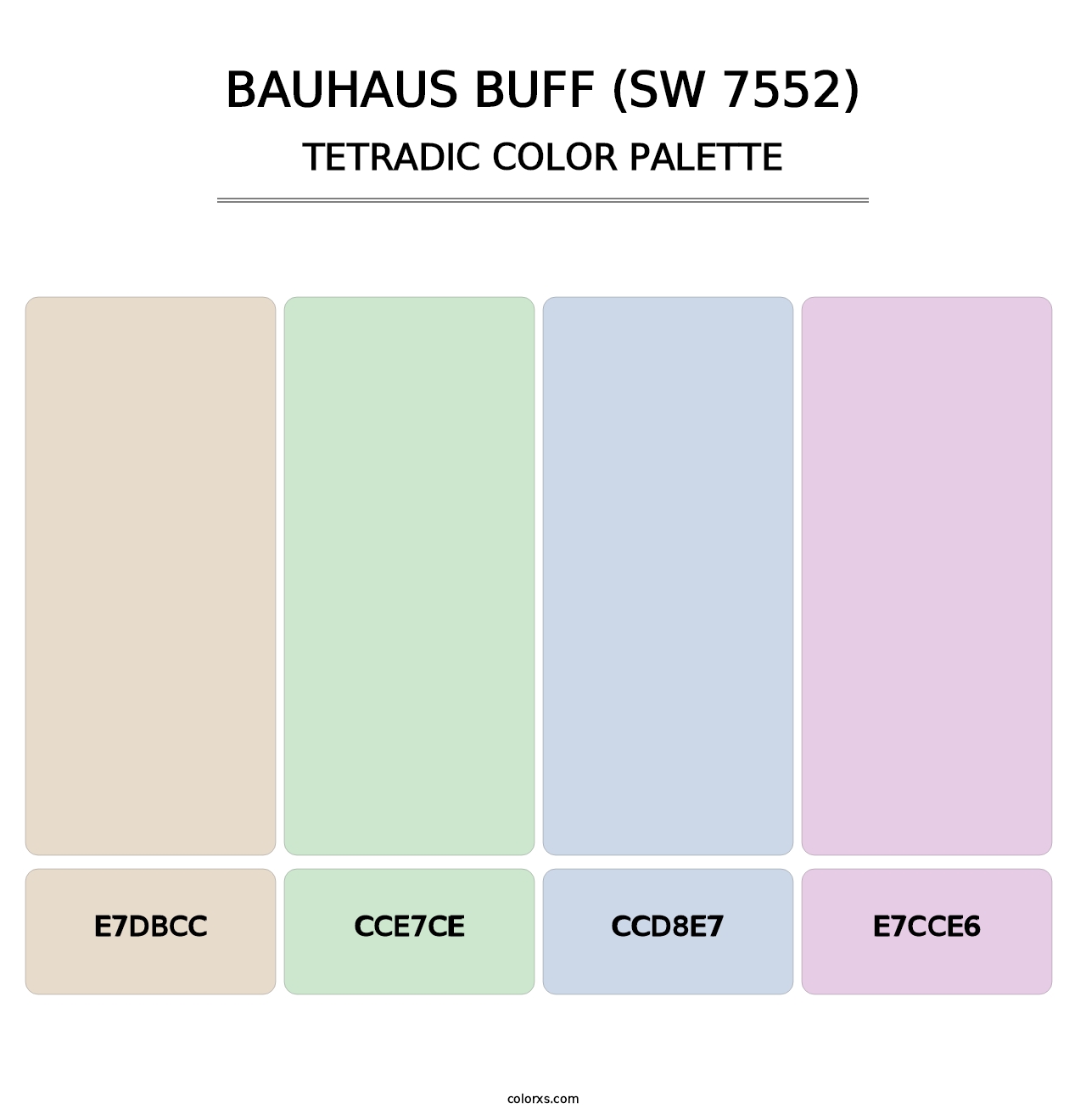 Bauhaus Buff (SW 7552) - Tetradic Color Palette