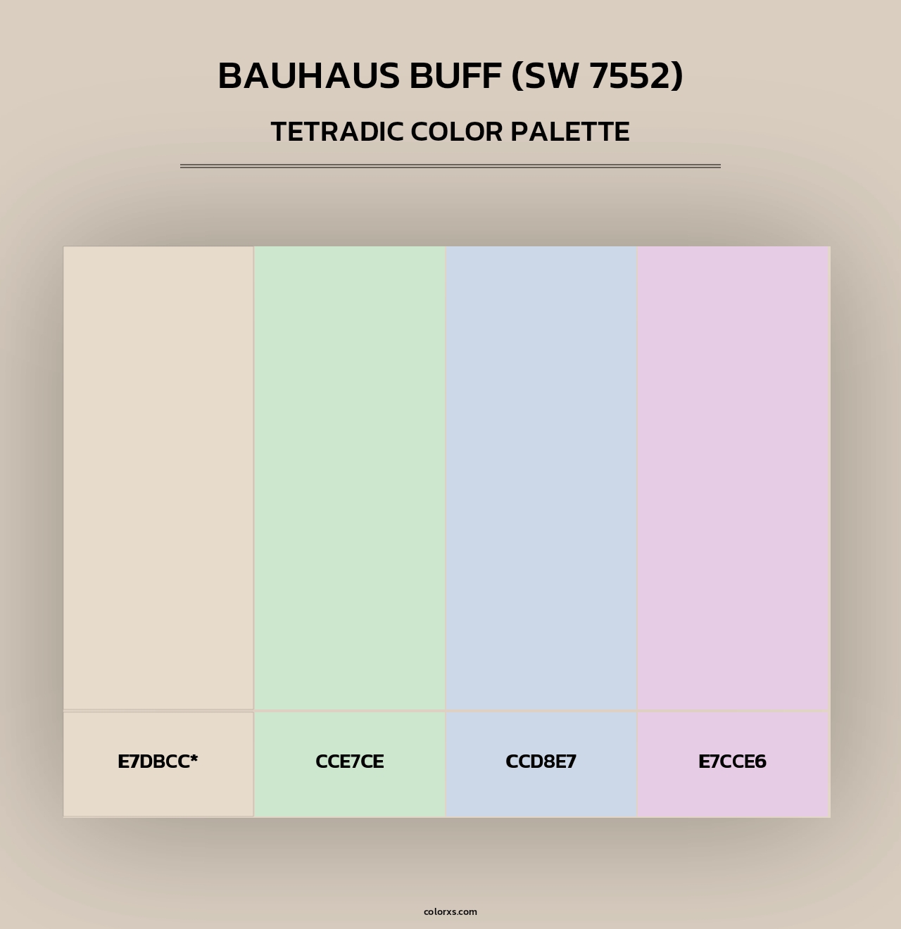 Bauhaus Buff (SW 7552) - Tetradic Color Palette