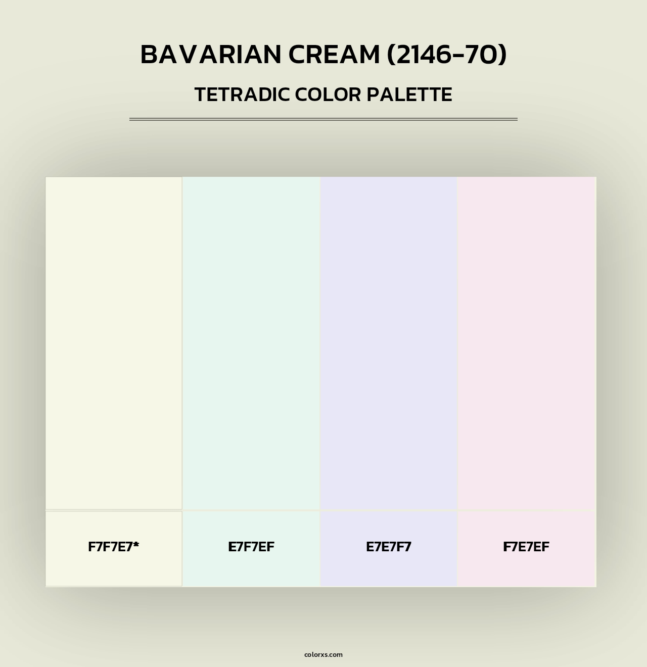 Bavarian Cream (2146-70) - Tetradic Color Palette