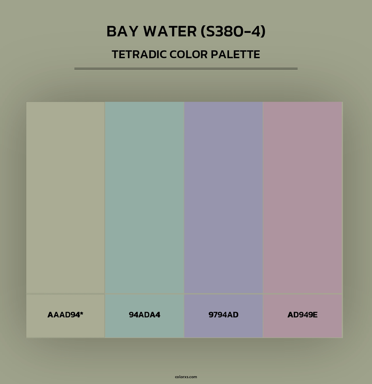 Bay Water (S380-4) - Tetradic Color Palette