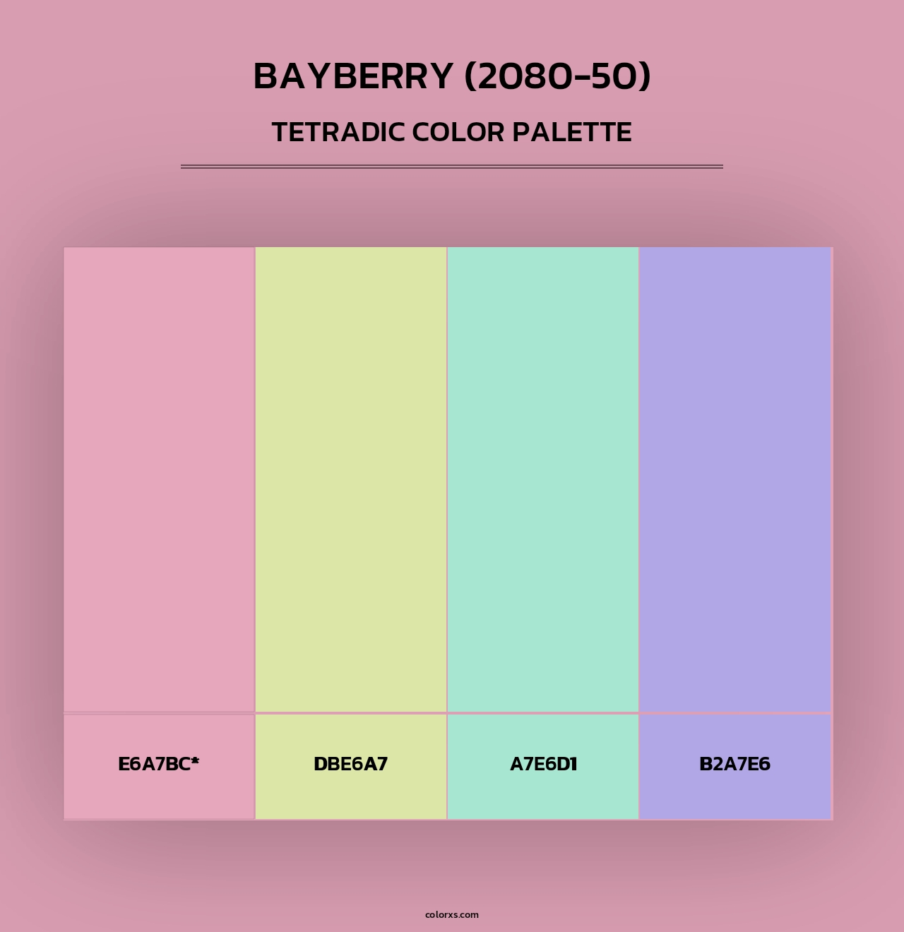 Bayberry (2080-50) - Tetradic Color Palette