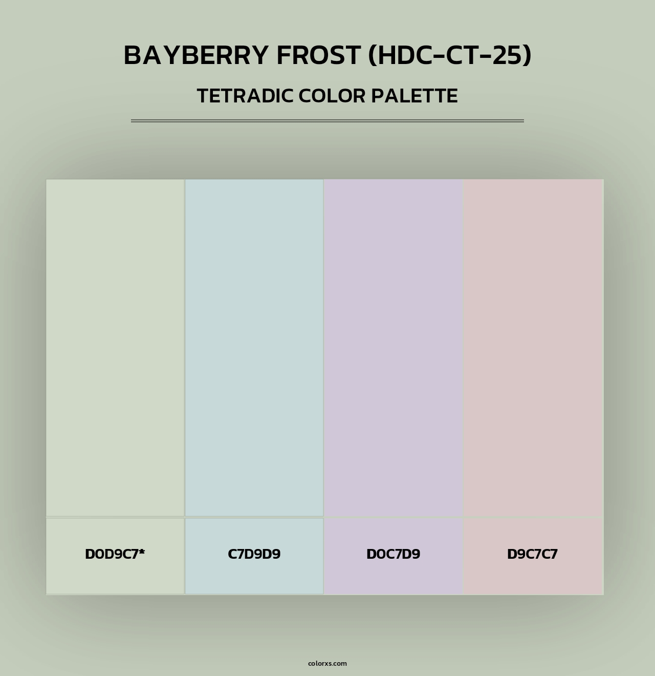 Bayberry Frost (HDC-CT-25) - Tetradic Color Palette