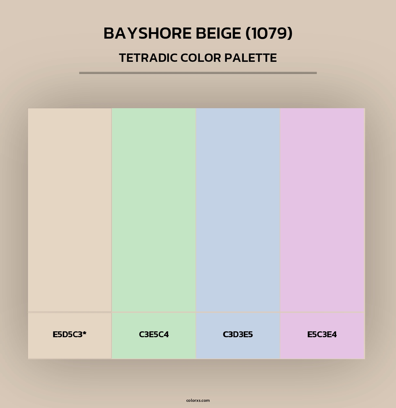 Bayshore Beige (1079) - Tetradic Color Palette