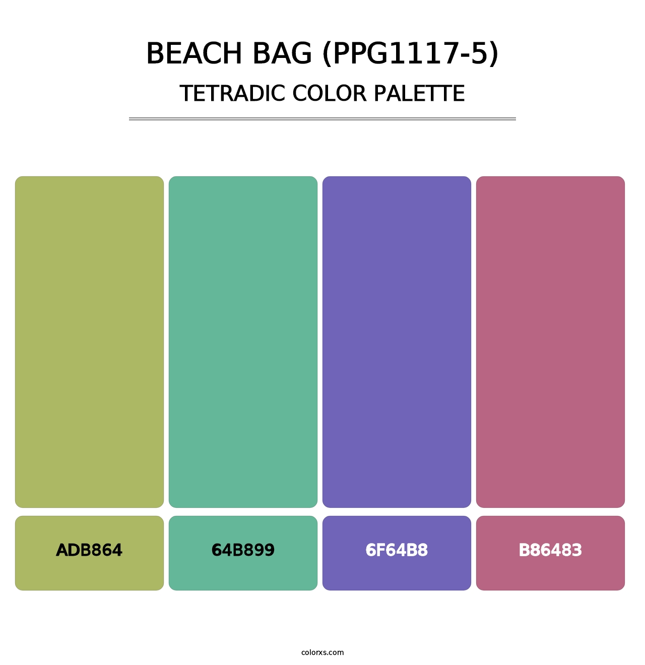 Beach Bag (PPG1117-5) - Tetradic Color Palette