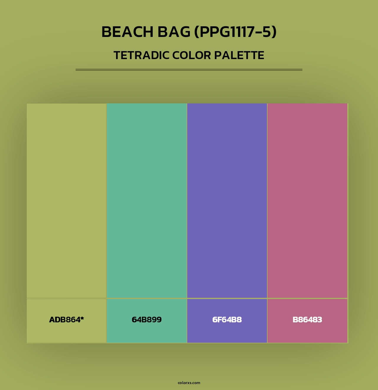 Beach Bag (PPG1117-5) - Tetradic Color Palette