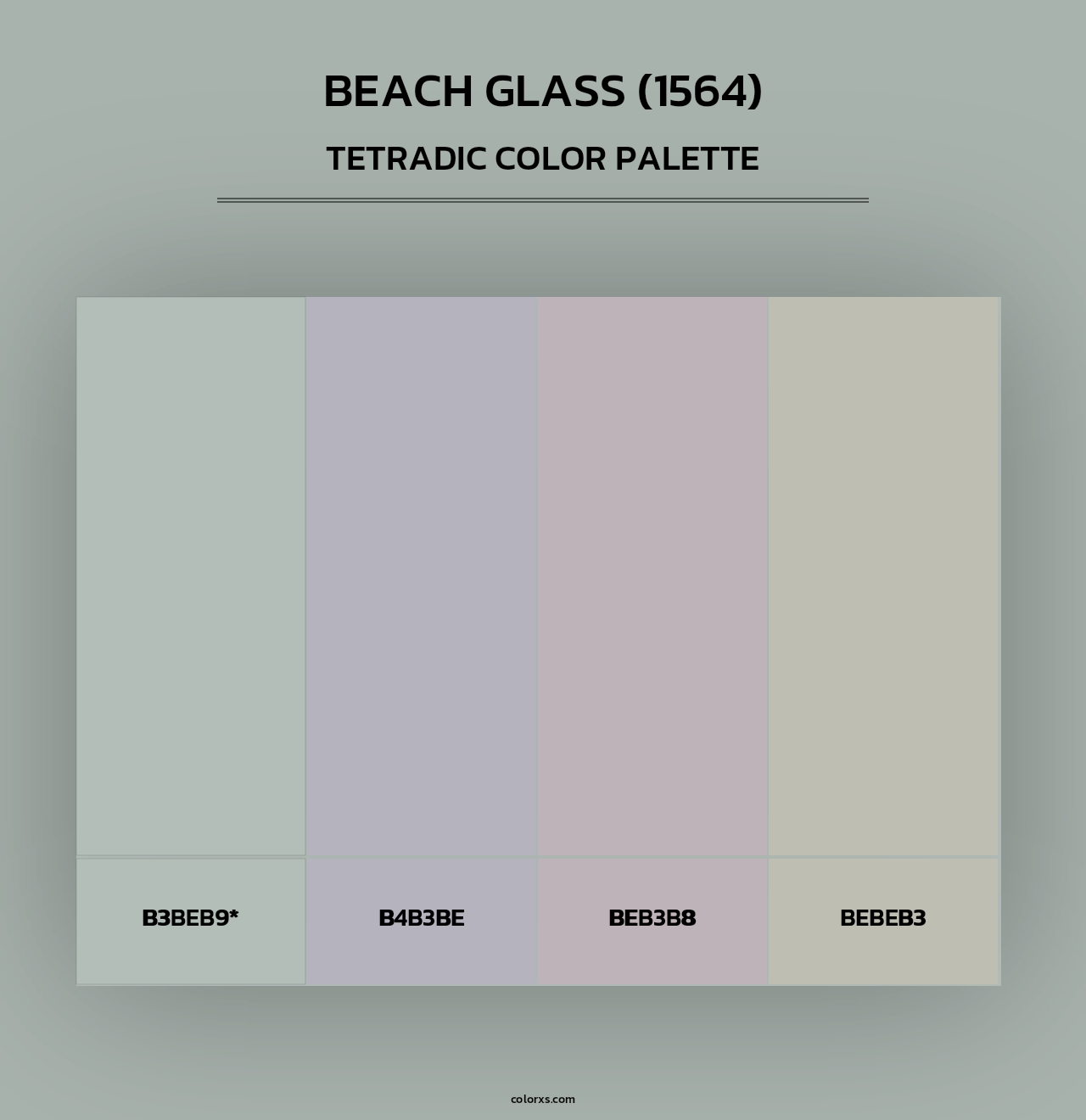 Beach Glass (1564) - Tetradic Color Palette