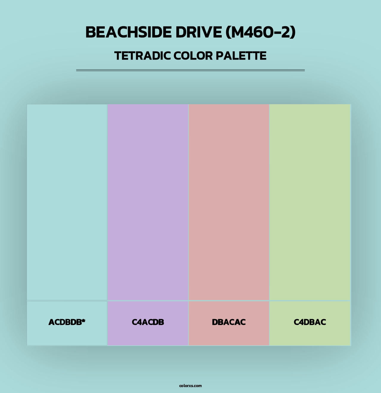 Beachside Drive (M460-2) - Tetradic Color Palette