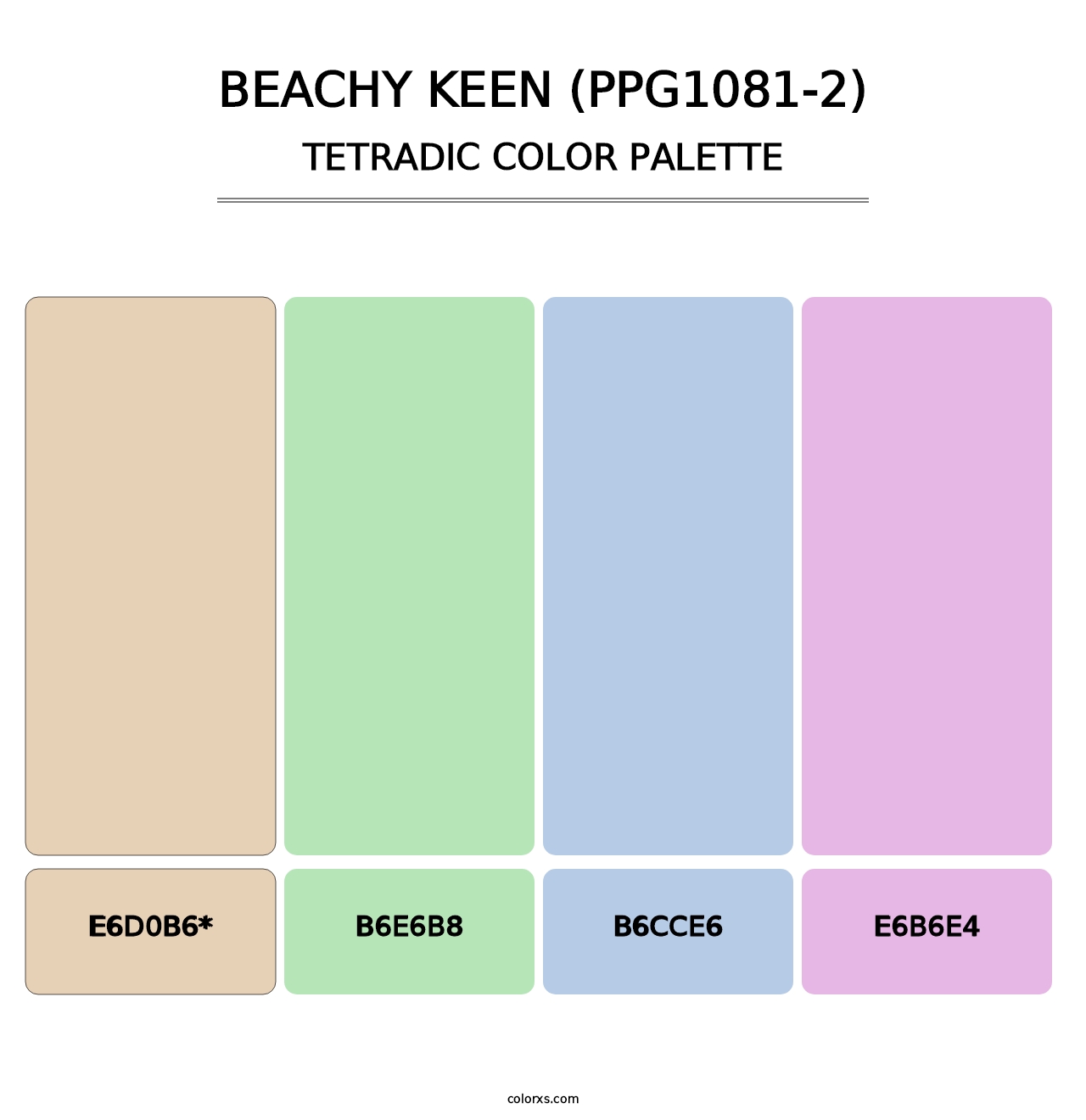 Beachy Keen (PPG1081-2) - Tetradic Color Palette