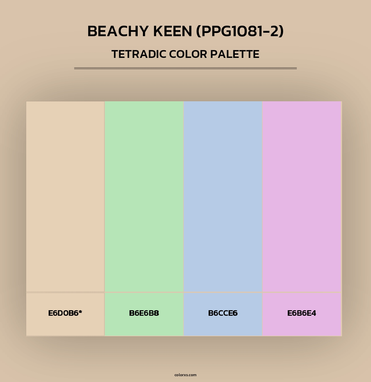 Beachy Keen (PPG1081-2) - Tetradic Color Palette