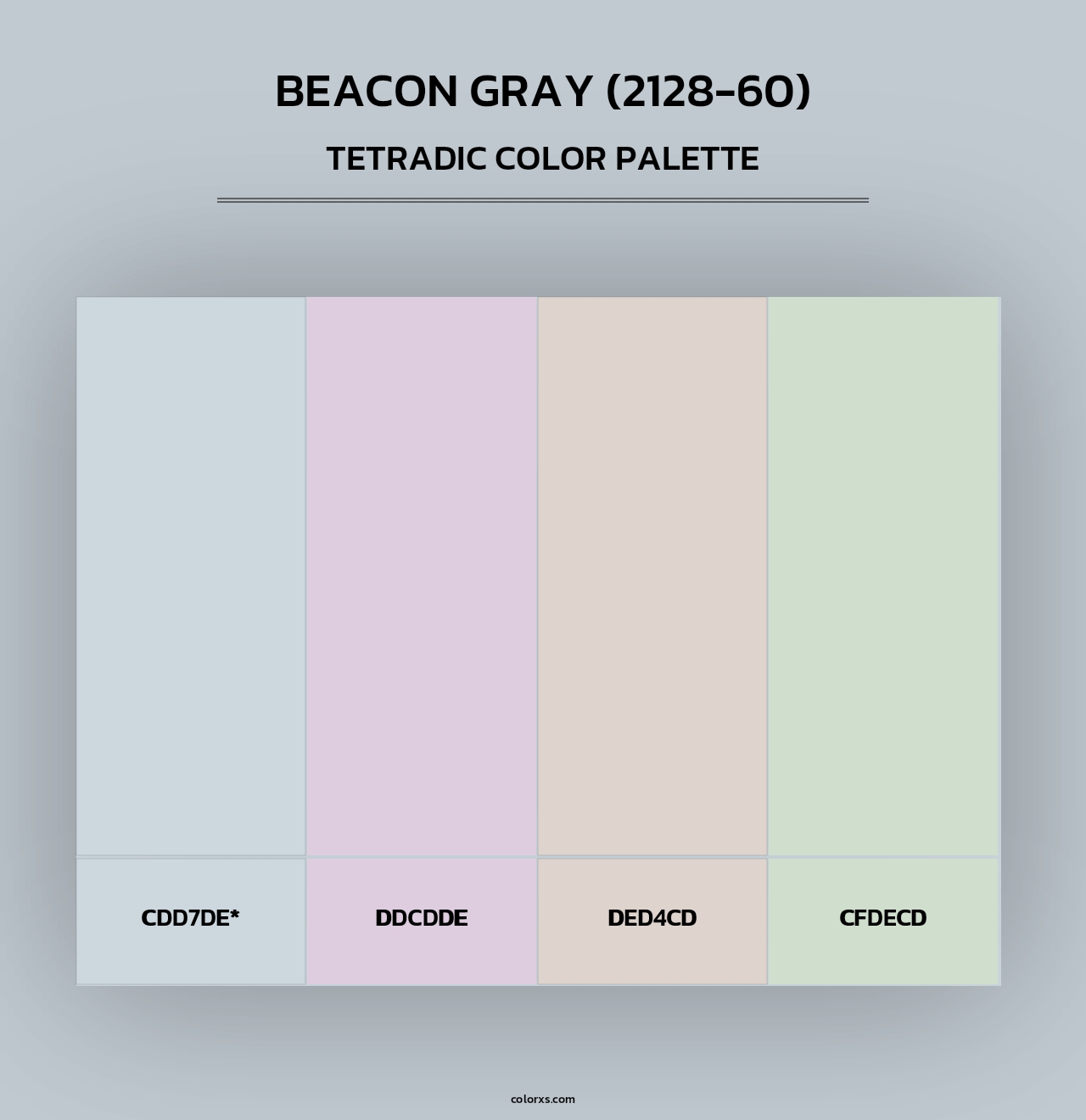 Beacon Gray (2128-60) - Tetradic Color Palette