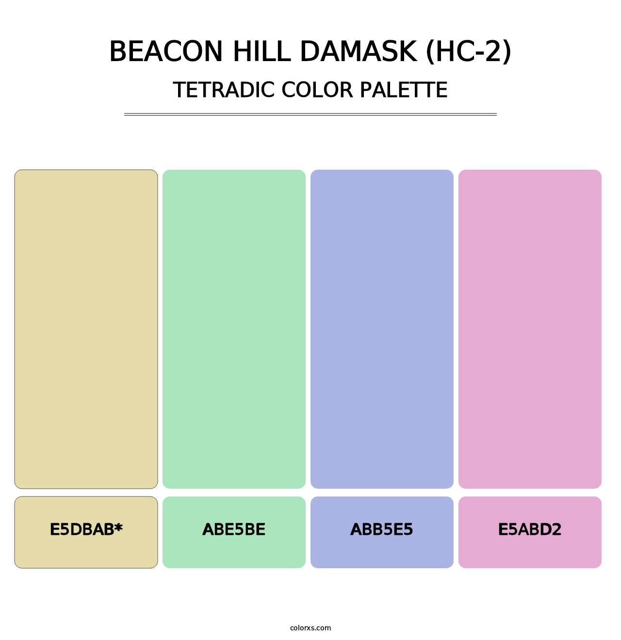 Beacon Hill Damask (HC-2) - Tetradic Color Palette