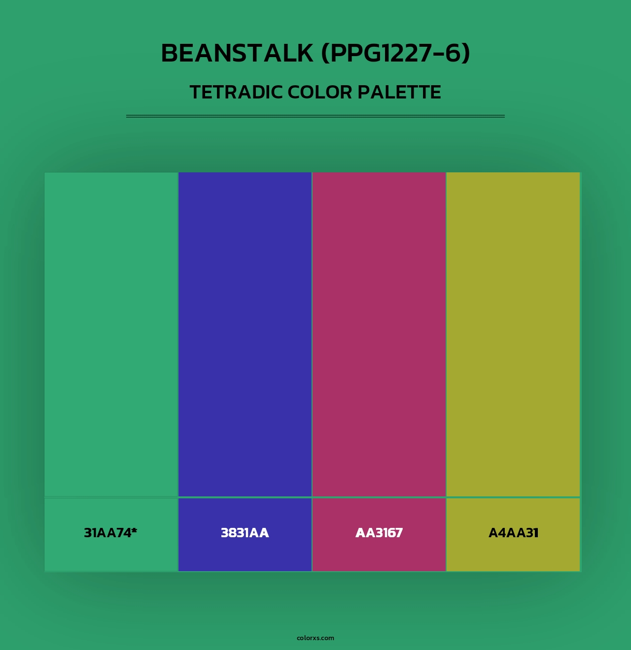 Beanstalk (PPG1227-6) - Tetradic Color Palette