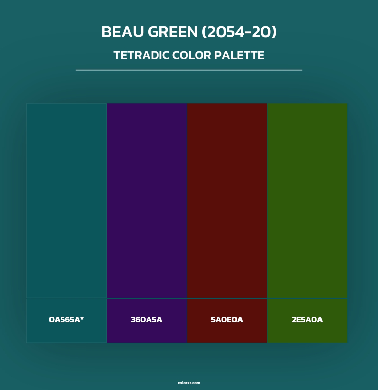 Beau Green (2054-20) - Tetradic Color Palette