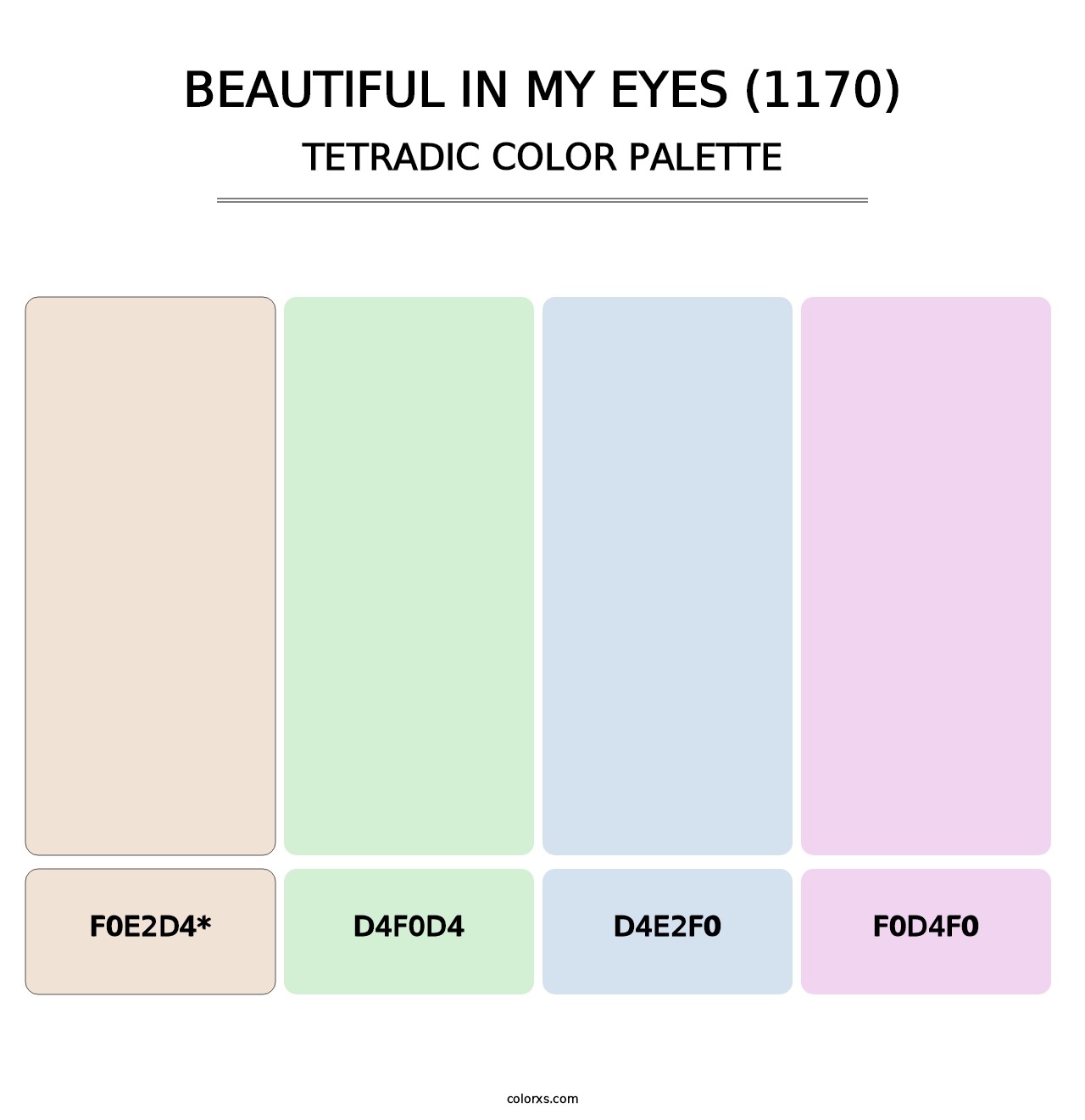 Beautiful in My Eyes (1170) - Tetradic Color Palette