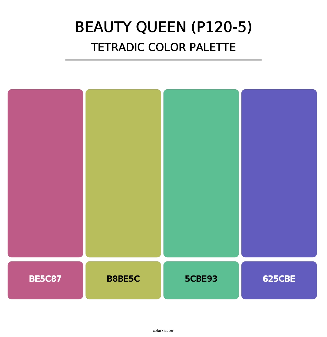 Beauty Queen (P120-5) - Tetradic Color Palette