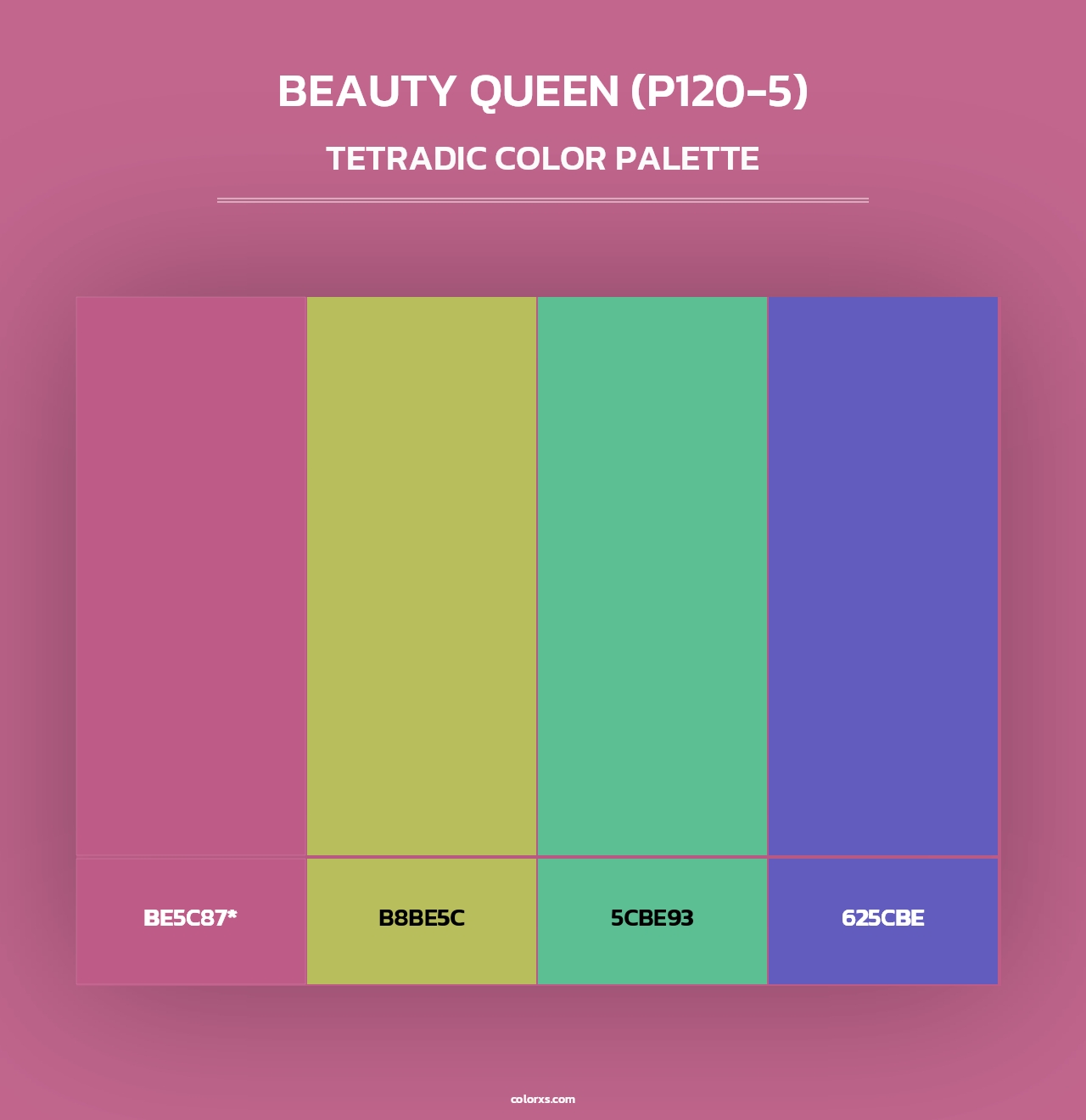 Beauty Queen (P120-5) - Tetradic Color Palette