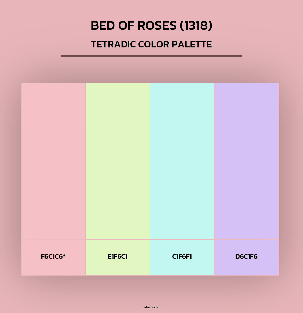 Bed of Roses (1318) - Tetradic Color Palette