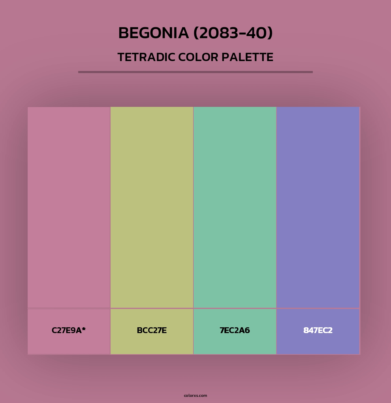 Begonia (2083-40) - Tetradic Color Palette