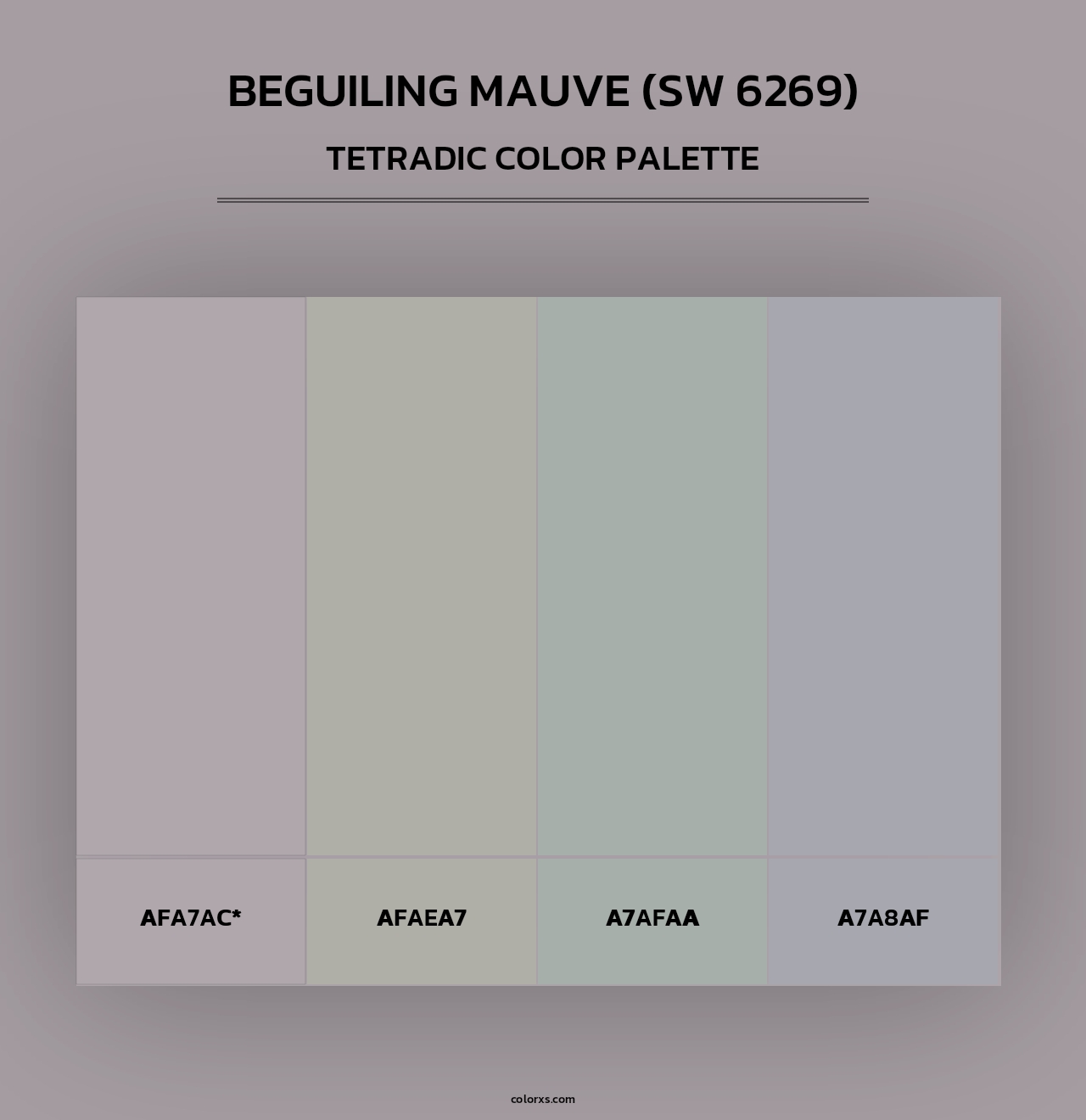 Beguiling Mauve (SW 6269) - Tetradic Color Palette