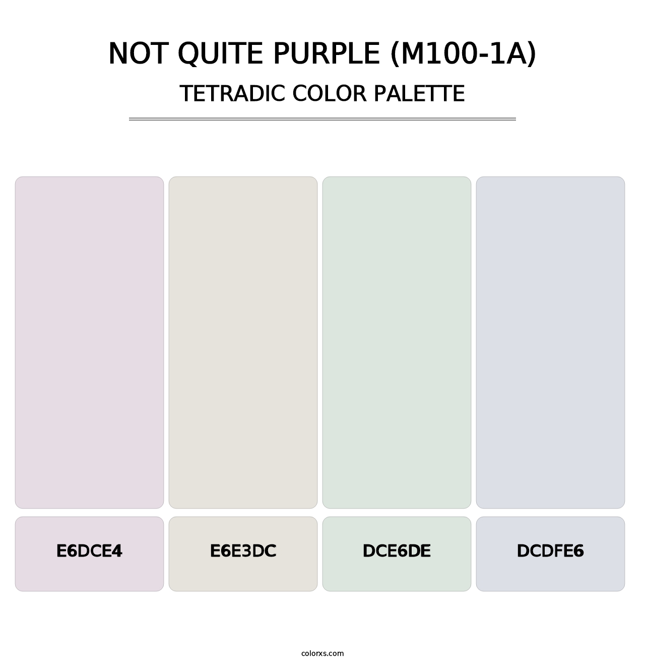 Not Quite Purple (M100-1A) - Tetradic Color Palette