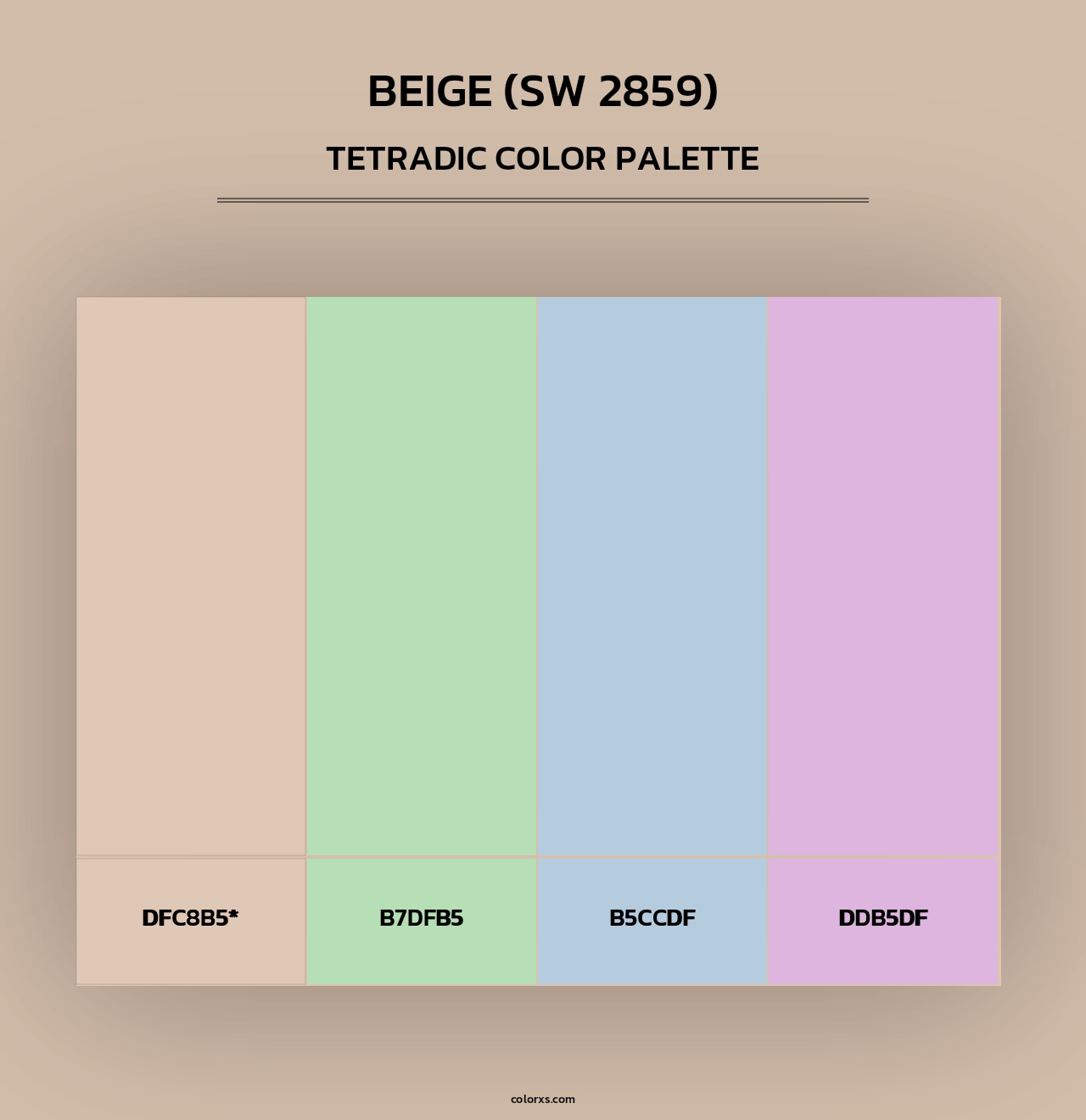 Beige (SW 2859) - Tetradic Color Palette