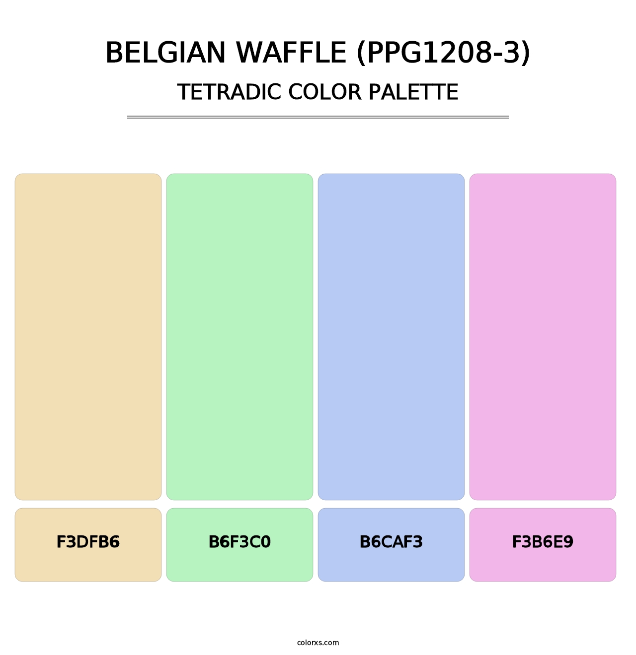 Belgian Waffle (PPG1208-3) - Tetradic Color Palette