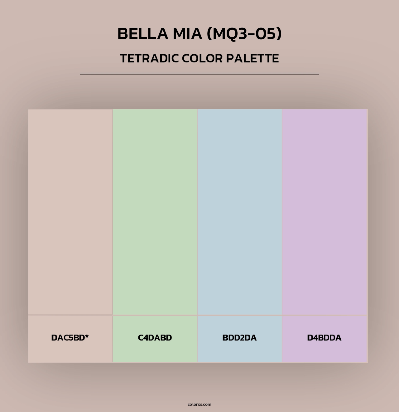Bella Mia (MQ3-05) - Tetradic Color Palette