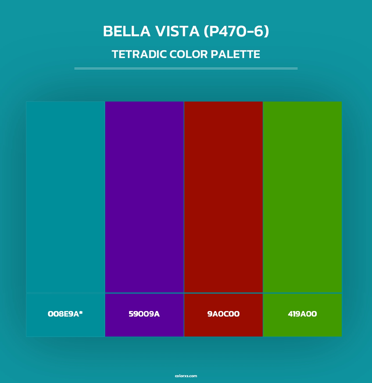 Bella Vista (P470-6) - Tetradic Color Palette