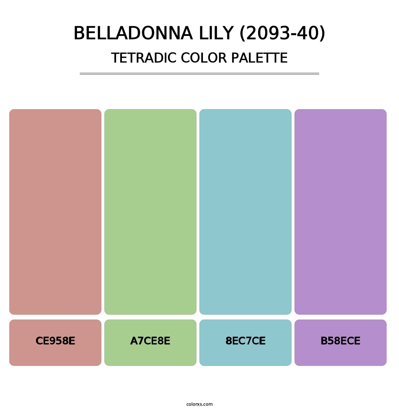 Belladonna Lily (2093-40) - Tetradic Color Palette
